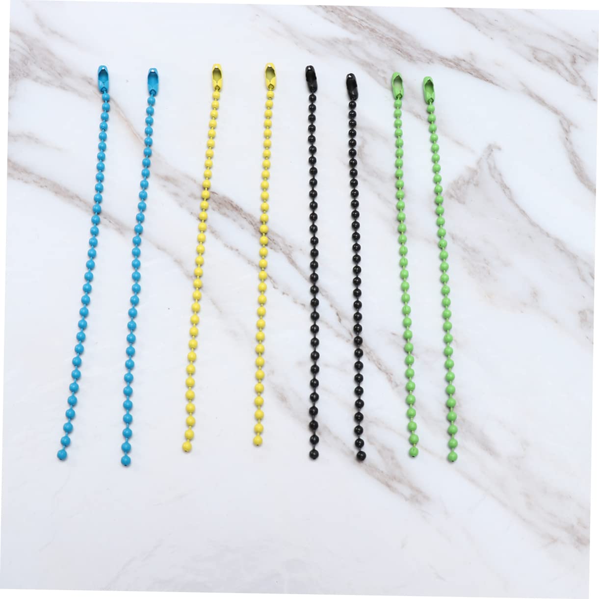 SHINEOFI 300pezzi Catenine Colorate per Gioielli Fai da Te di Metallo con Perline Rotonde Catena per Progetti Creativi e Decorazioni
