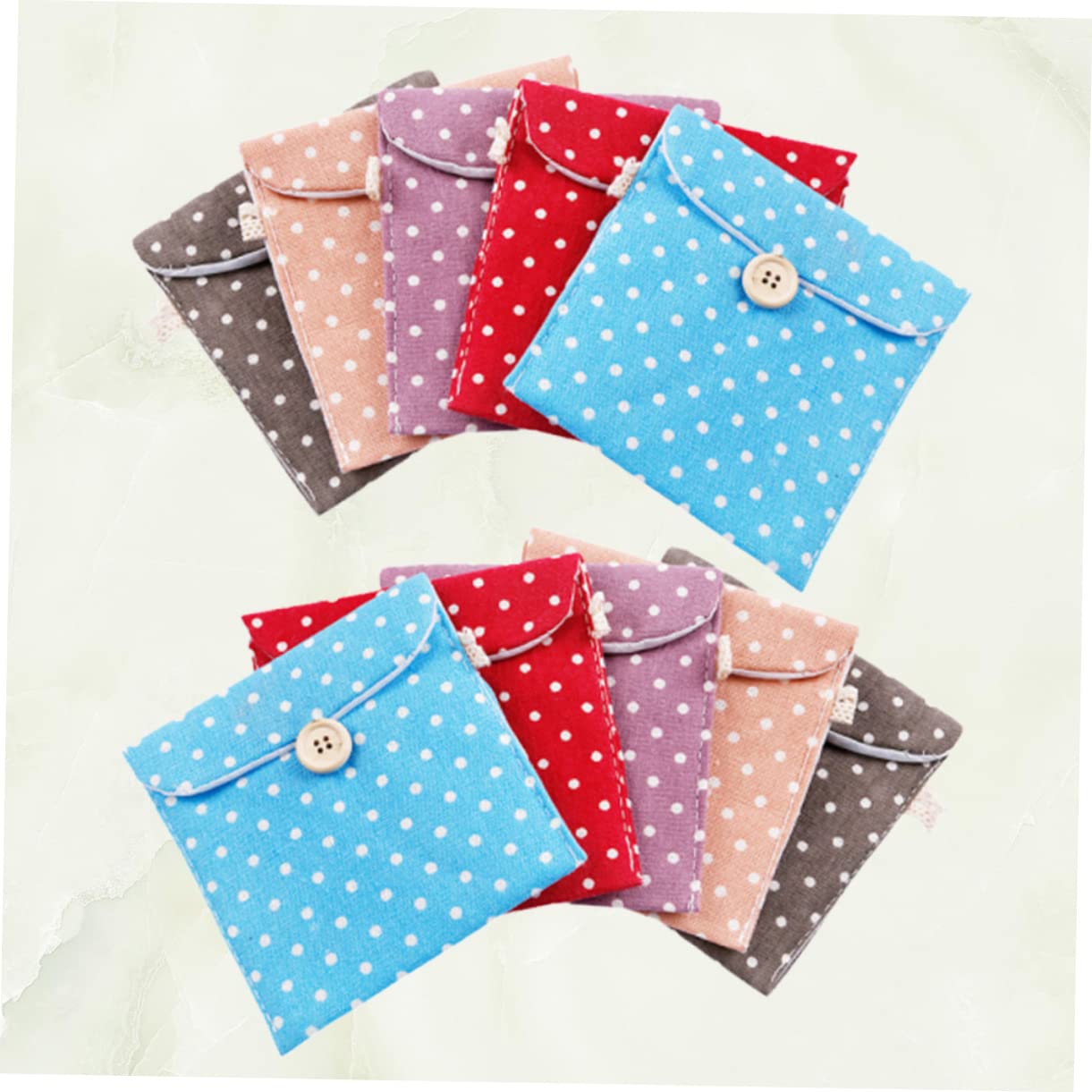 SOESFOUFU 10pcs Sanitary Napkins Bag Small Travel Wallet Diaper Organizer Basket Travel Bag Sanitary Towel Pouch Small Container Trash Bag Holder Waterproof Storage Tote Coin Holder