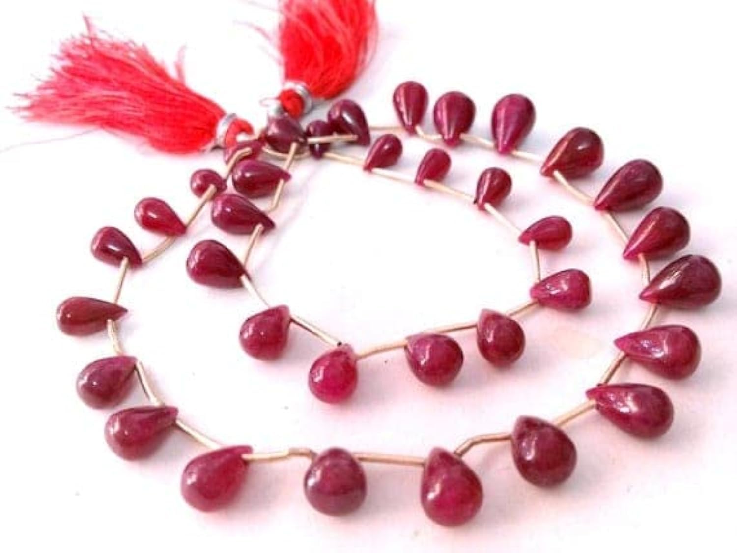 Rubis véritable haut de gamme en briolettes de 120 carats pour bijoux de luxe