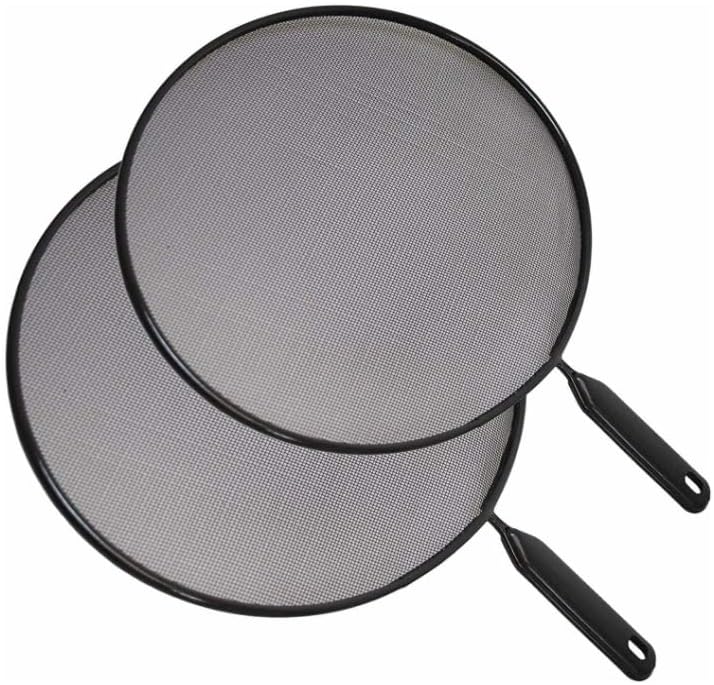 TIJAR Splatter Screen 2pc, Splash Guard Lid with Knob, 28CM & 24CM, Perfect for Pans Pots and Frying Pans, replacement lid (2pc Set)