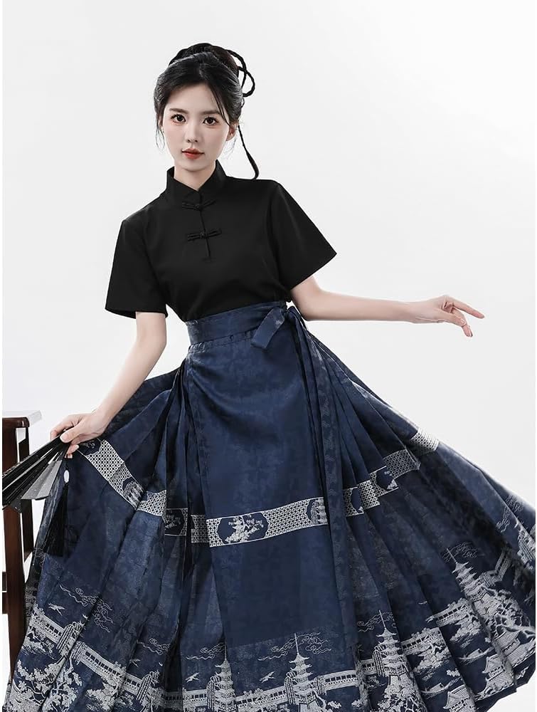 Traditional Chinese Shirt Retro Chinese Frog Button Tops Blouse Short Sleeve Top Summer Tops for Women