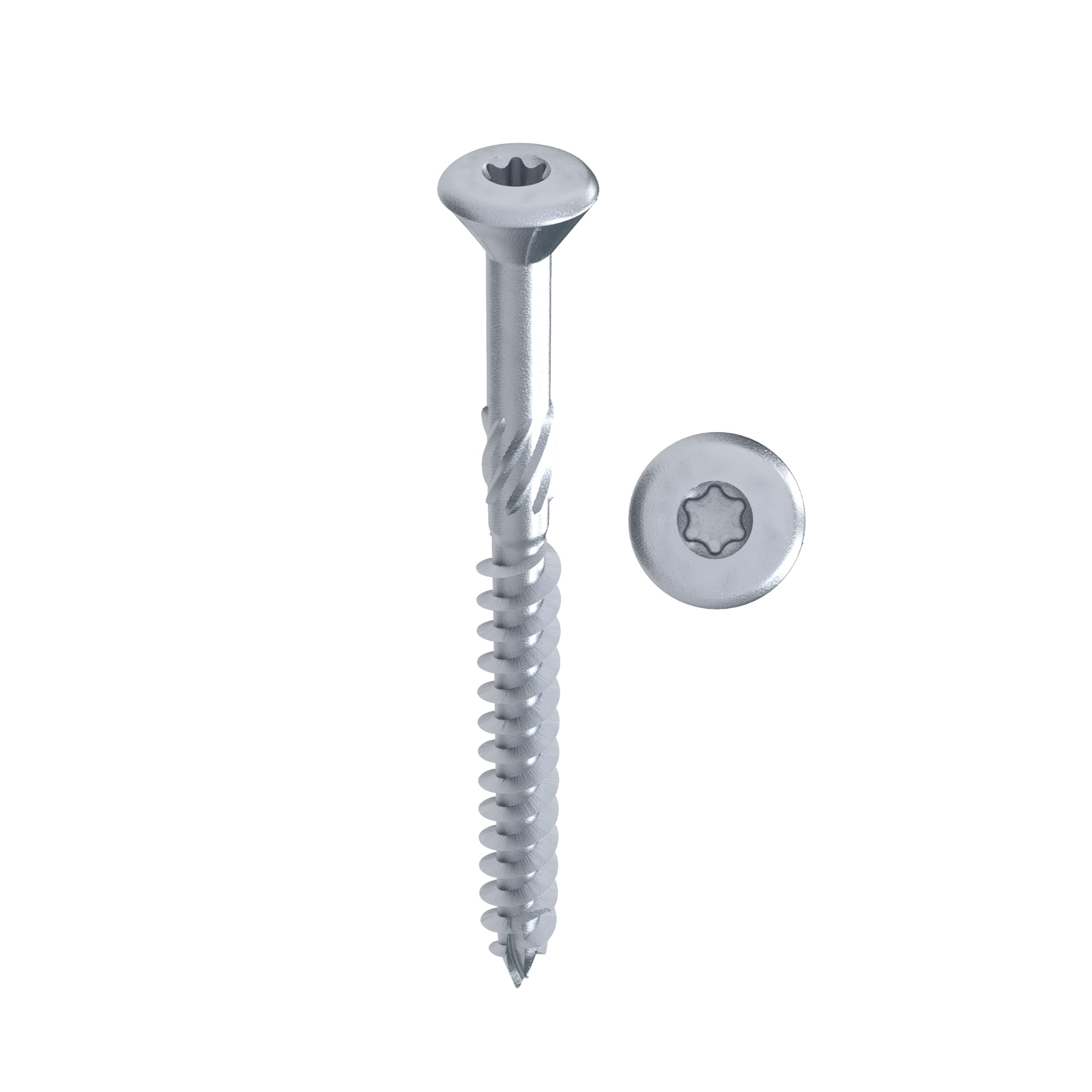 TOX viti per decking TOX TERAS 5,0 x 70 mm, viti con testa decorativa, resistenti agli agenti atmosferici grazie all'acciaio inox C1, TX25, 200 pezzi in scatola, incl. 1x bit, 113165415070
