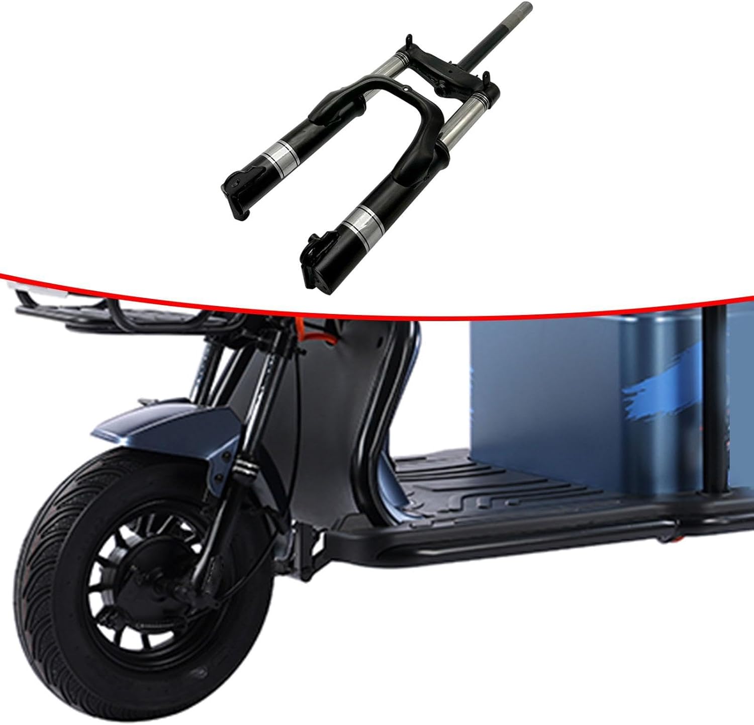 Suspension Fork for 3.0-8 Tire Practical Wear Resistant Sturdy Accessories