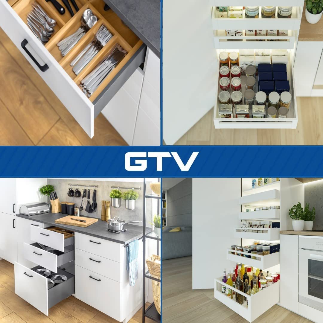 GTV - Ladesysteem AXIS PRO | lade met glazen zijkanten | lade | ladesysteem | hoogte: 84 mm lengte: 550 mm | wit met melkachtig glas GTV - Ladesysteem AXIS PRO | lade met glazen zijkanten | lade | ladesysteem | hoogte: 84 mm lengte: 550 mm | wit met melkachtig glas