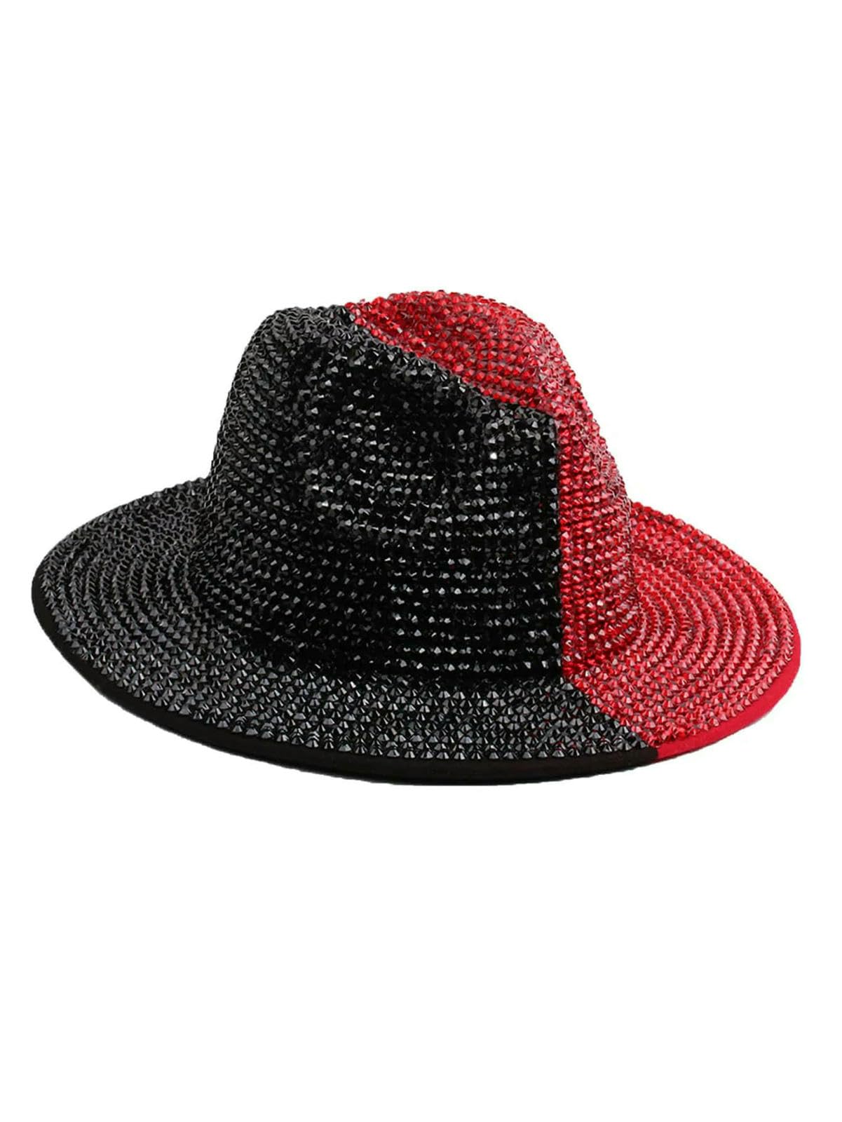 Cappello da Pescatore A Secchiello con Palla Cilindro Moda Uomo Donna Stile Hip-Hop retrò Specchio-Vetro Bianco M-m56-58 Cm