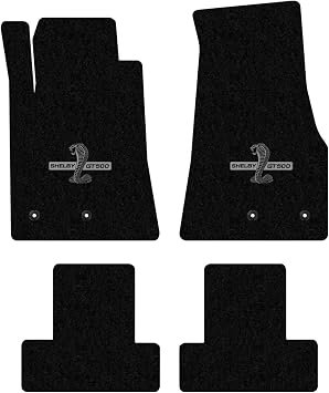Lloyd Mats Custom-Fit Carpeted Floor Mats Premium Luxury Car Floor Liners for Shelby Mustang 2013-2014 - Shelby Snake GT500 Black, 4PC - Fronts + Rears