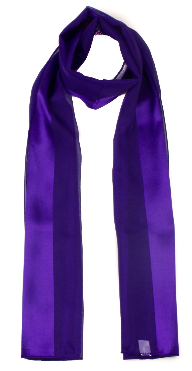 Mytoptrendz Women's Purple Mytoptrendz® Elegant Scarf Satin Chiffon Scarves Soft Silky Lightweight Neck Wrap For (Purple)