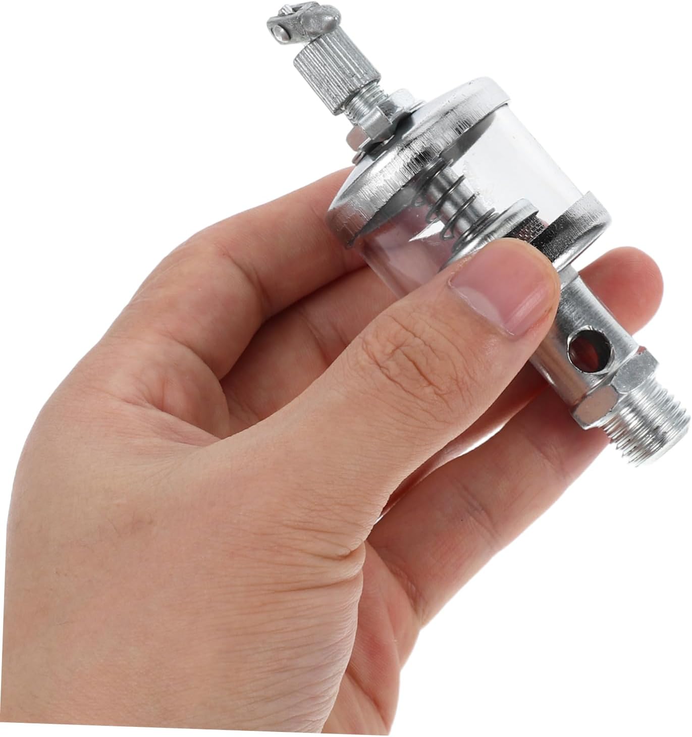 BESTYASH Sight Gravity Oiler Lubricator Grease Cup Male Thread Needle Valve High Pressure Grease Couplers for Machine Tool Lubrication