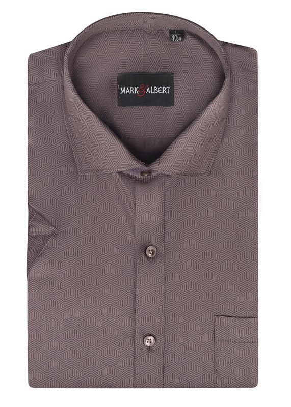 Image of MARK & ALBERT Mens Half Sleeves Printed Shirt
