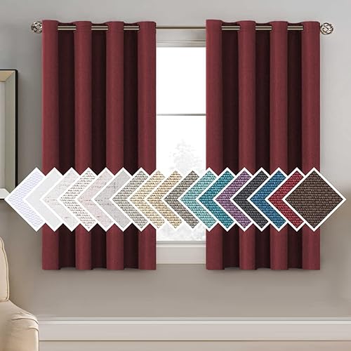 Miniatura 37 de H.VERSAILTEX Cortina de lino para oscurecer la habitación para dormitorio/sala de estar, cortinas opacas extra anchas de 100 x 96 pulgadas