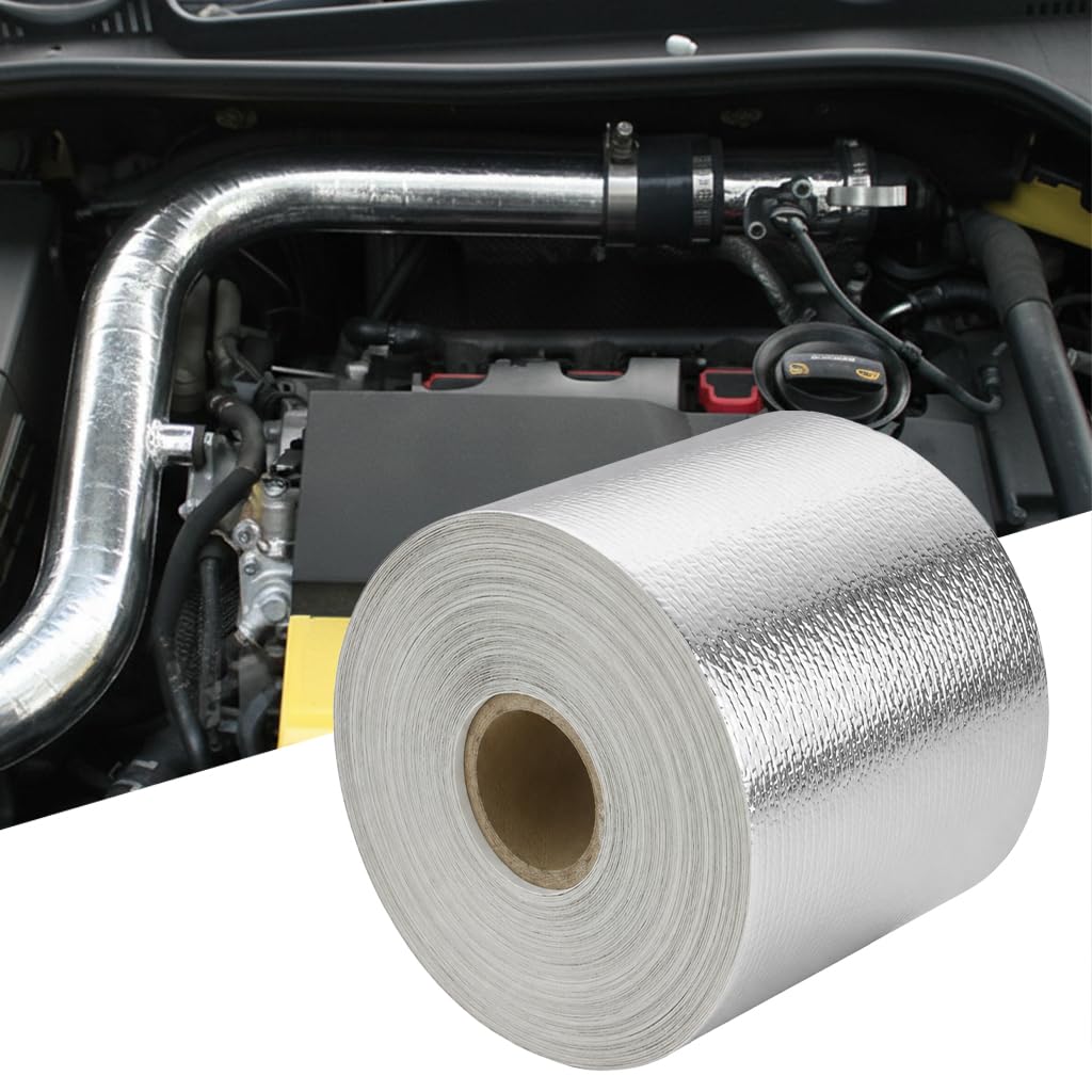 STHIRA® Aluminized Heat Shield Adhesive Backed Heat Sleeve Up Reflective Tape High Temp Insulation Wrap for Car Engine Bay Motorcycle-image-31