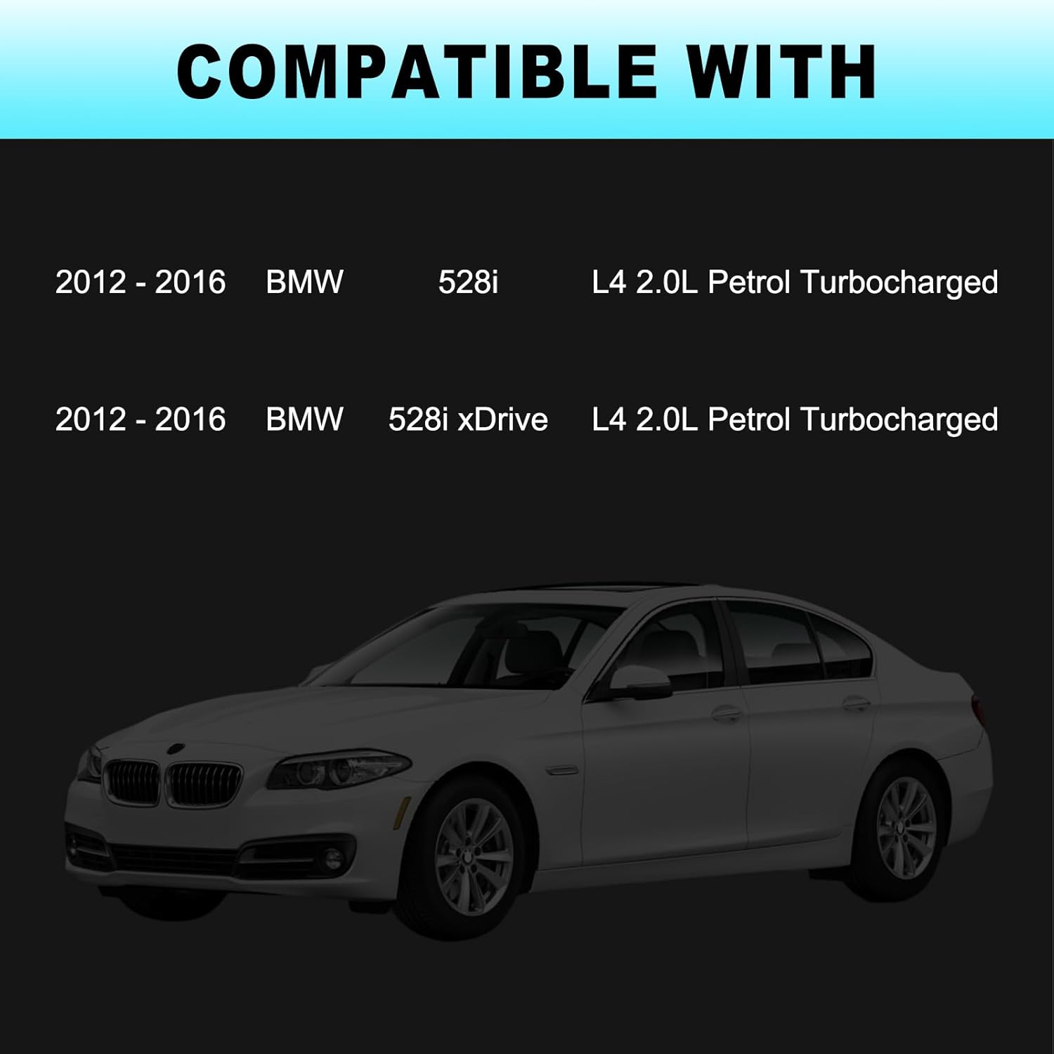 17138614293 Engine Coolant Reservoir Tank w/Sensor & Bracket, Compatible with 2012-2016 BMW 528i, 528i xDrive L4 2.0L Sedan Turbocharged, Overflow Tank Replaces# 17137649733