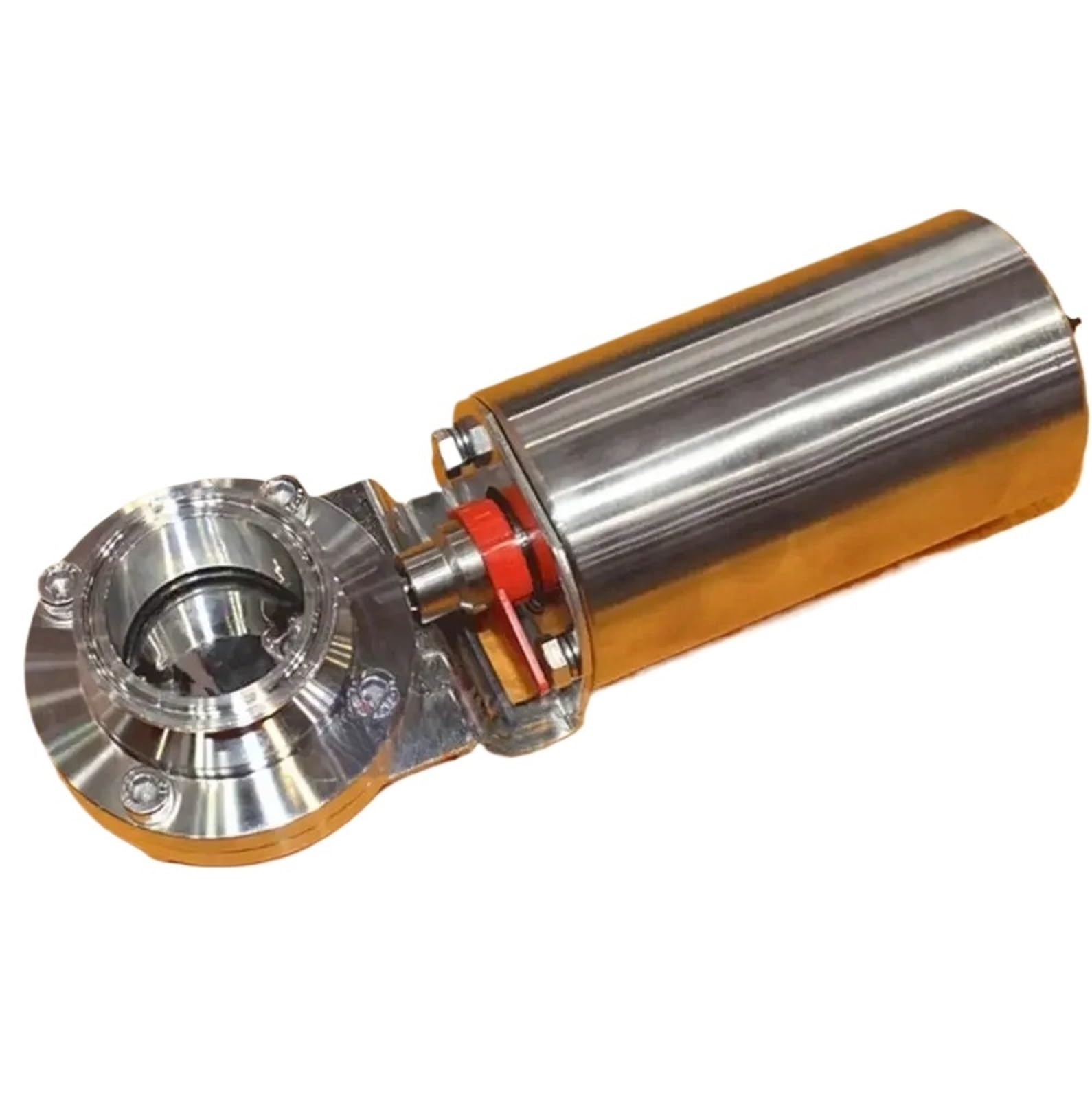 Zlgygleo 25X50.5mm 1Pcs 1.5" 2" Tri Clamp Ferrule O.d 50.5Mm 64Mm 304 Stainless Steel Pneumatic Vertical Butterfly Valve