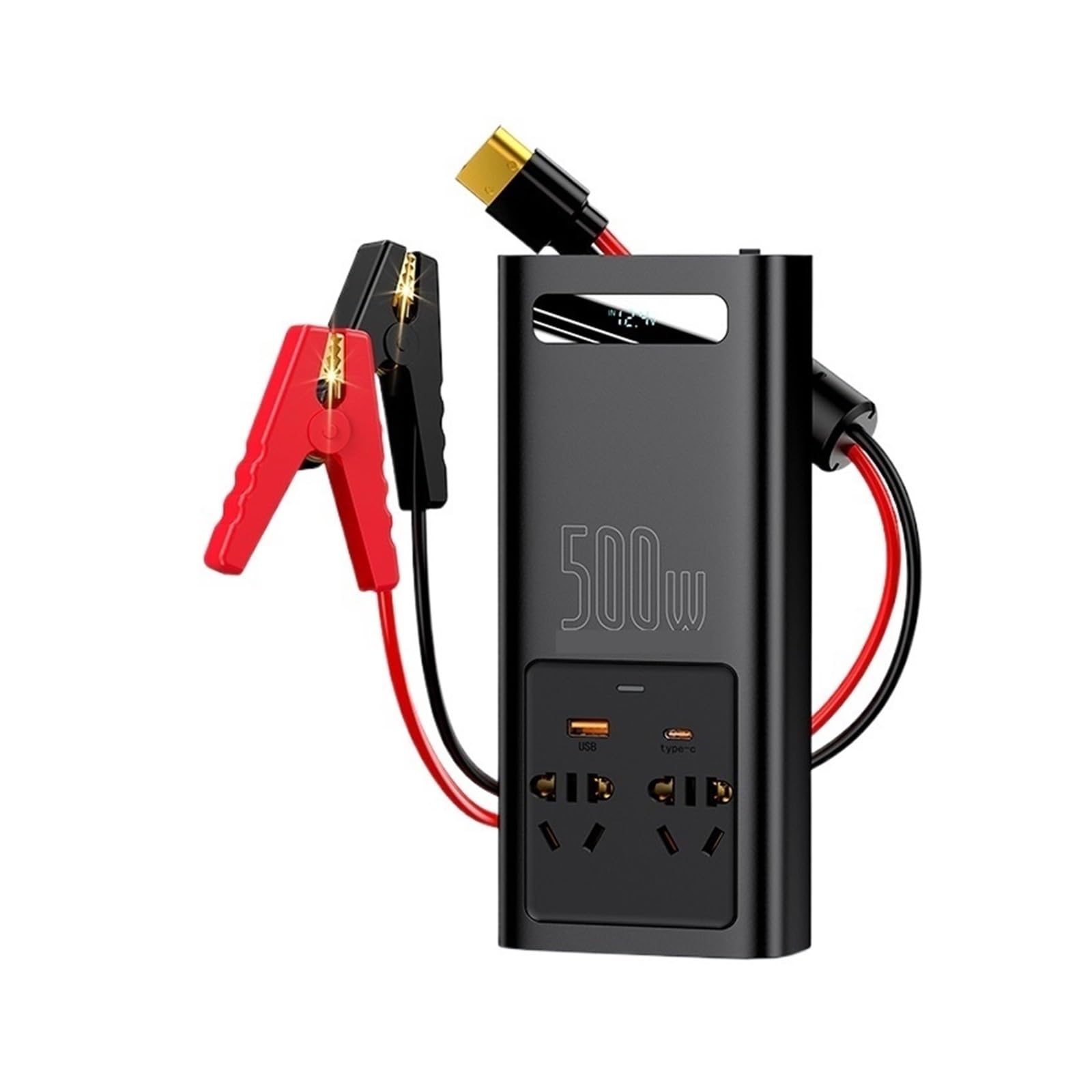 Falownik samochodowy 500 W DC 12 V do AC Konwerter typu C USB Szybkie ładowanie Czysta fala sinusoidalna Kemping na świeżym powietrzu