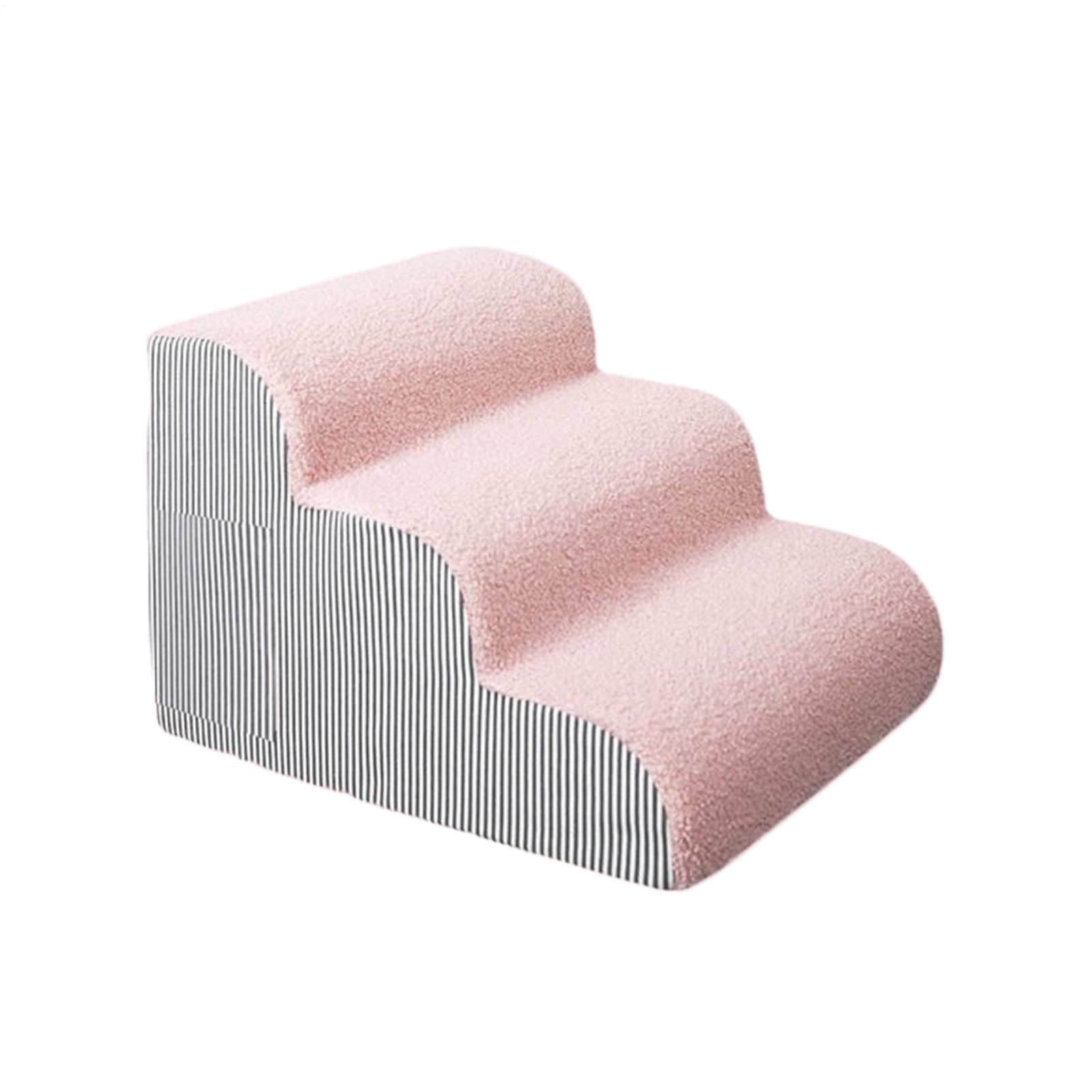 Escalones de perro para cama – Rampa de espuma de apoyo articular para mascotas mayores, gatos, diseño estético gris suave antideslizante, 40-72 cm de altura, 700 g a 1600 g de peso, fibra de esponja