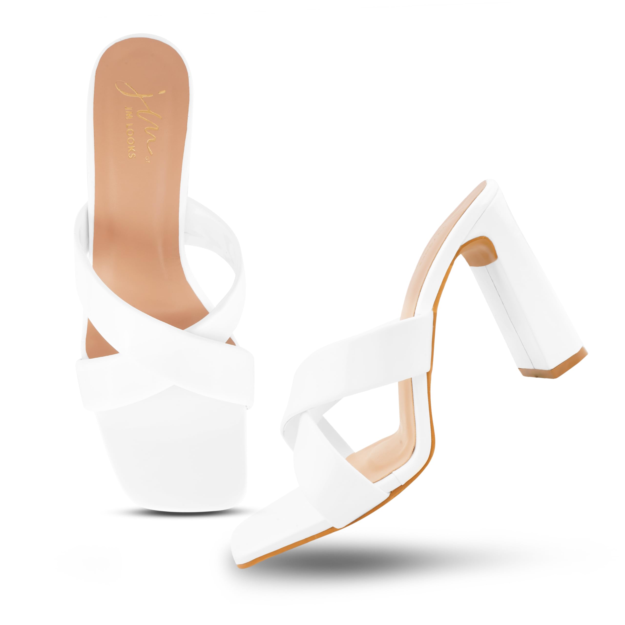 JM LOOKS comfertable latest & stylish Chunky Heel Open Back sandals for womens and girls (B0CKW8DKRJ) Amazon Price History, Amazon Price Tracker
