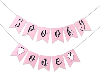 The Spooky One Birthday Banner - Halloween First Birthday Banner,spooky One First Birthday,halloween Party Decorations,ghost 1st Birthday Halloween Garland Photo Prop Boy or Girl Birthday Spooky