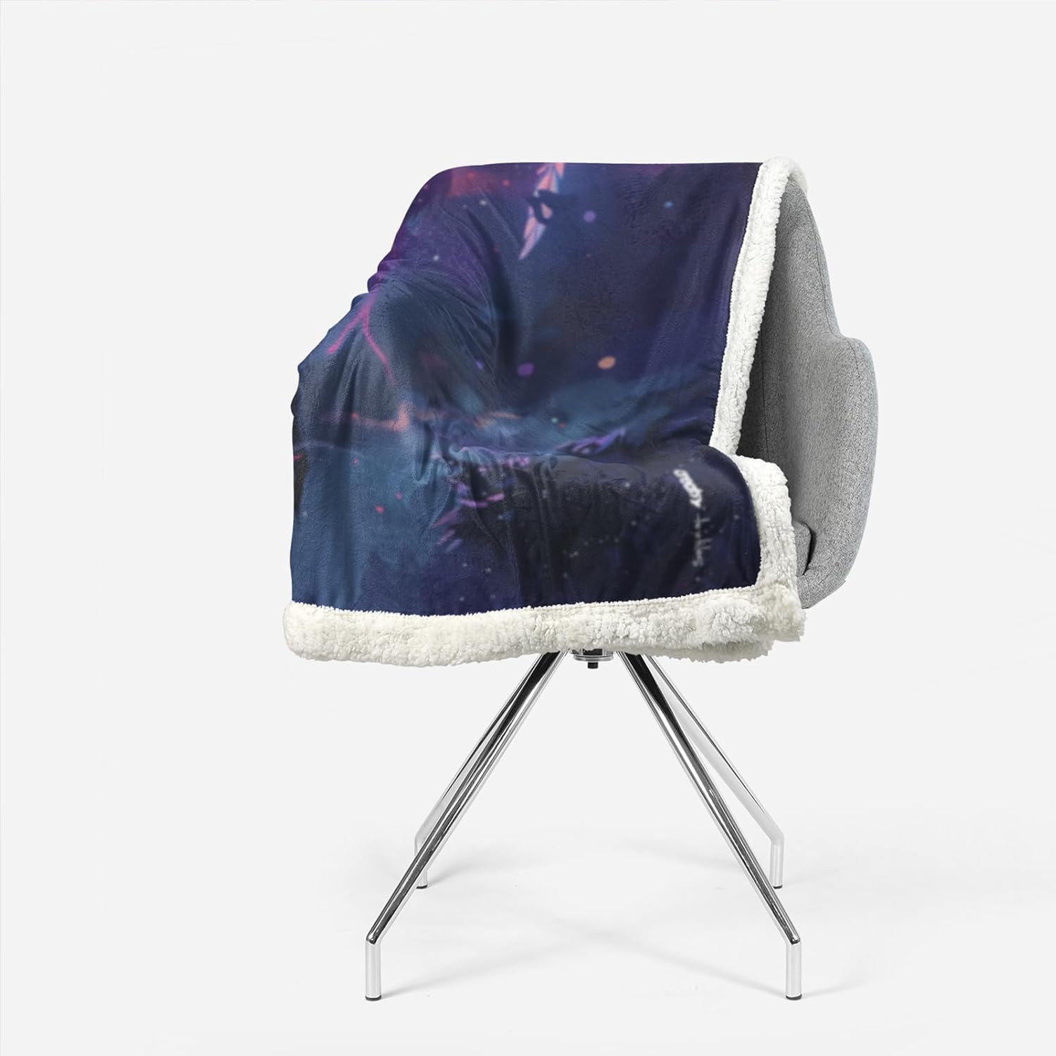 AILONEN Dreamcatcher Wolf 78 x 59 Inches Throw Blanket,Starry Night Wolf Printed Fleece Sherpa Blanket,Forest Wild Animal Boho Bed/Sofa Decor for Boys Girls