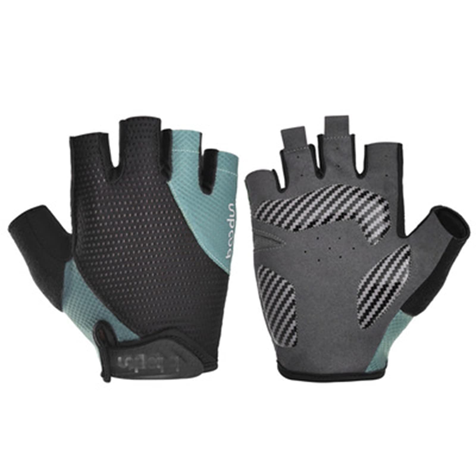 Fitnesshandschuhe für Damen und Herren, mit vollständiger Handgelenkstütze, mit tragbare Handflächenauflage, atmungsaktiv, extra griffiger Handflächenschutz, Fitness (Farbe: Blau, Größe: M)