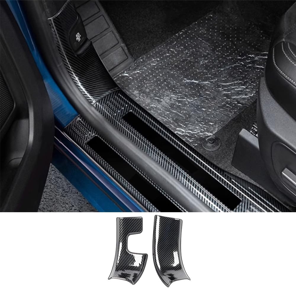 Auto Accessories Fit for Ford Escape 2024 2023 2022 2021 2020 Automotive Door Molding Strip Extension Cover (Carbon Fiber Style) ABS 2 PCS