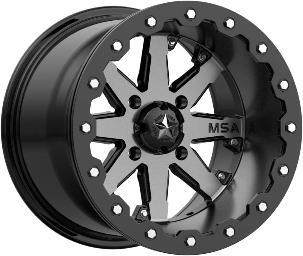 MSA Offroad Wheels M21 LOK BEADLOCK Charcoal Tint Wheel with Aluminum (14 x 10. inches /4 x 156 mm, -10 mm Offset)