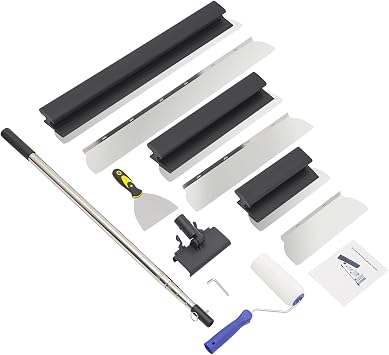 Drywall Skimming Tools Set, Retractable Drywall Skimming Tools with Storage Box, Portable Construction Tools for Application, Finishing, and Leveling of Paint and Putty