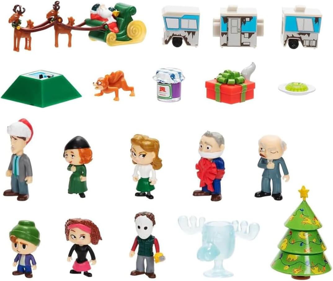 National Lampoon’s Christmas Vacation Advent Calendar 2025 New, National Lampoon Toy Figurine figure Christmas Gifts Contains 24pcs Xmas Tree Ornaments