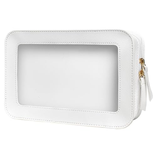 Miniatura 16 de LETGO Bolsas de maquillaje transparentes, bolsa de aseo aprobada por la TSA con cremallera, organizador de maquillaje transparente, de ajuste