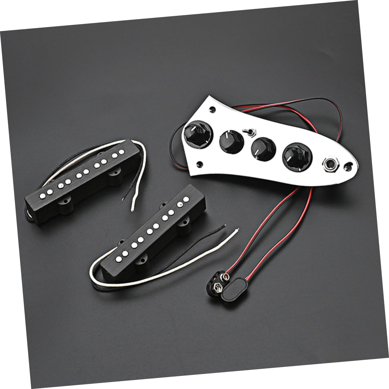 Toyvian Set di Pickup per Basso Elettrico Jb a 5 Corde, Parti in Ferro Argentate, Pronto All’uso, Facile da Usare per Accessori Basso Elettrico