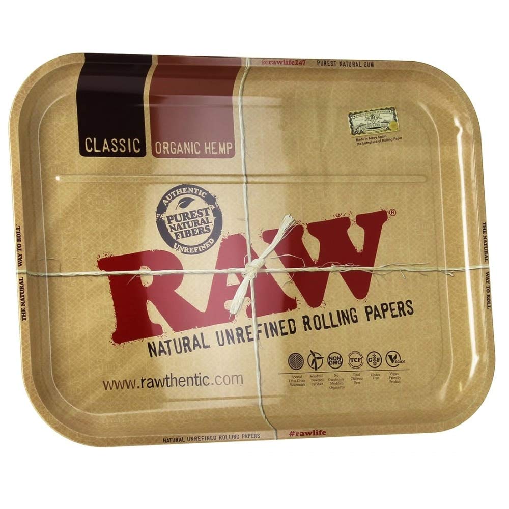 Raw Silver Metal Rolling Tray (Xxl 38.5 X 50.5 Cm)