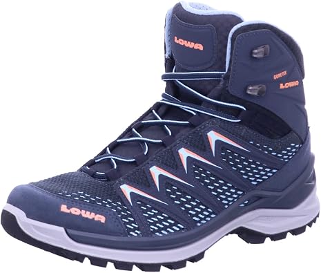 LOWA Innox PRO GTX MID W Womens Hiking Boots Outdoor Goretex, 9766 graphite mint, 36.5 EU