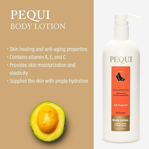 Miniatura 3 de Pequi Loción corporal hidratante  32 oz hidratante mejorado rejuvenece la piel seca y dañada calmante hidratante humedad profunda todo natural
