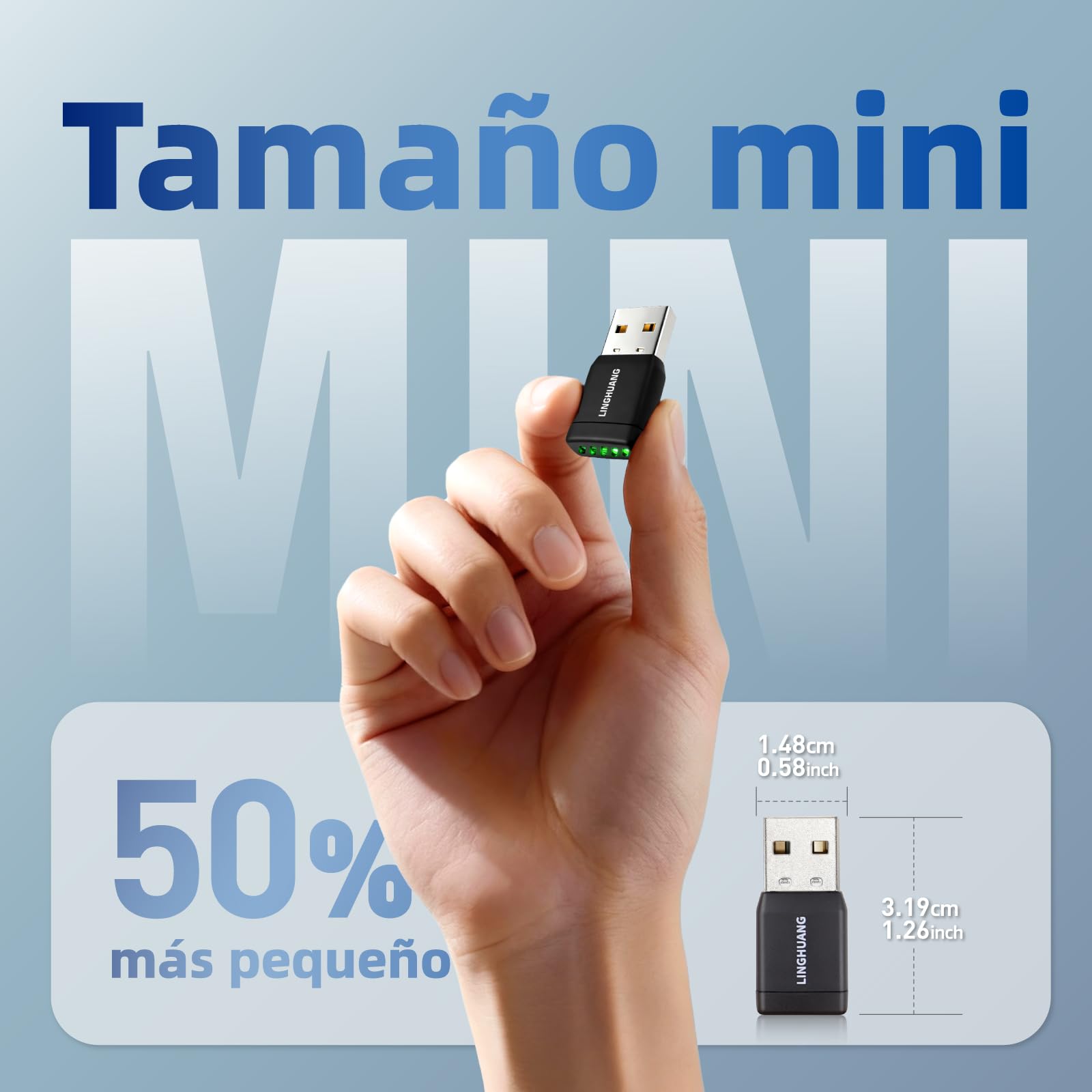 LINGHUANG Adaptador Carplay Inalambrico & Mini Adaptador Android Auto Inalambrico, Convierte de Cableado a Inalámbrico, Plug & Play, Conexión Rápida y Estable, Compatible con iOS 10+ & Android 11+