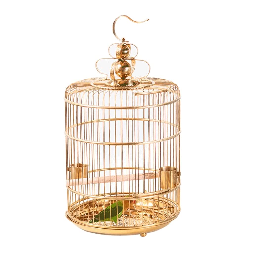 Gabbie Per Uccelli Gabbie Per Uccelli In Ferro Battuto Grandi Trasportini Per Uccelli Retrò Con Supporto Mobile Gabbie Per Uccelli Dorate Ad Alta Capacità Per Giardino Cortile Facile Da Trasportare,