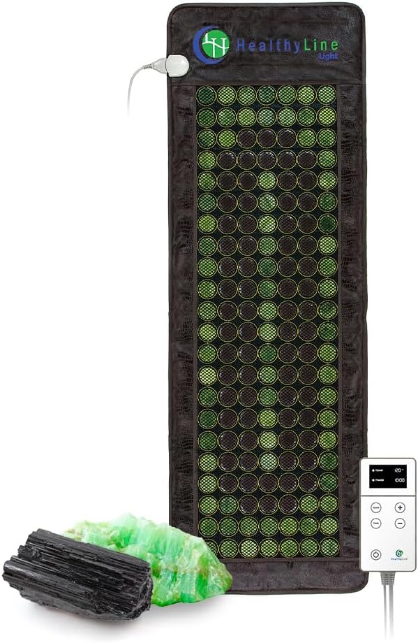 HealthyLine Far Infrared Heating Pad with controller and raw jade and tourmaline stones