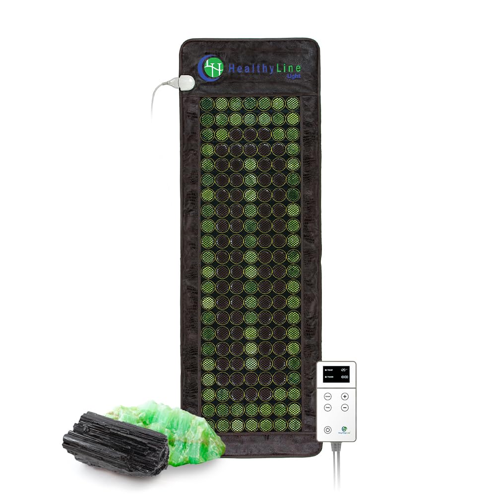 Far Infrared Heating Pad for Back Neck Shoulder Muscle Pain Relief - Weighted Electric Mat with Jade Tourmaline