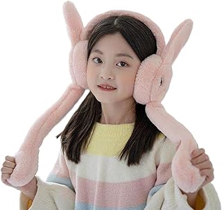 Zacharias Girl's Plush Soft Winter Movable Bunny Ear Earmuff me-08 (Pink_Free Size) (Pack of 1)-picture-31