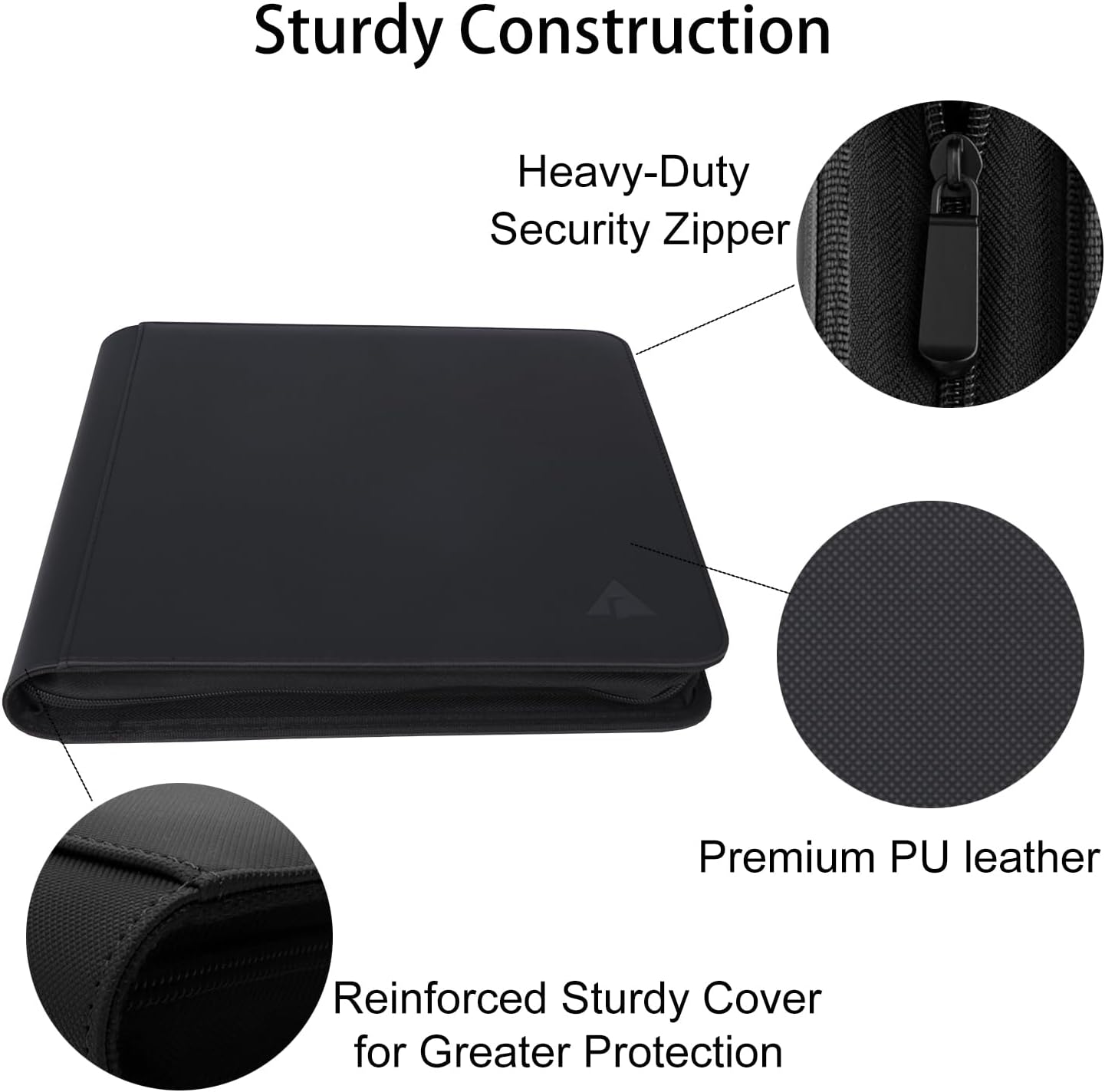 12 Pocket 800+ Pockets Card Binder for Sleeved Cards, Large Ringless Side Loading Pockets Trading Card Album Folder for TCG