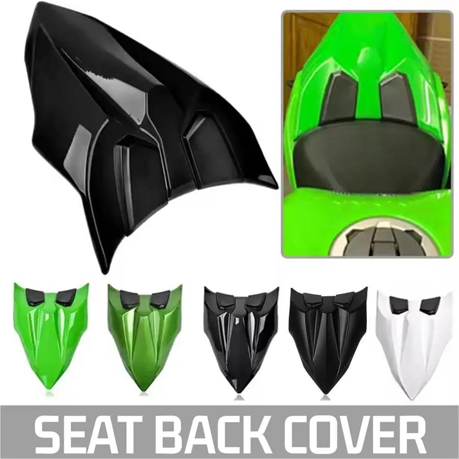 Cubierta Trasera Del Asiento Del Pasajero De La Motocicleta Para Kawasaki Para Ninja 650 2017-2024 Para Kawasaki Para Z650 2017-2024 Moto Cubierta Asiento Trasero(Negro)