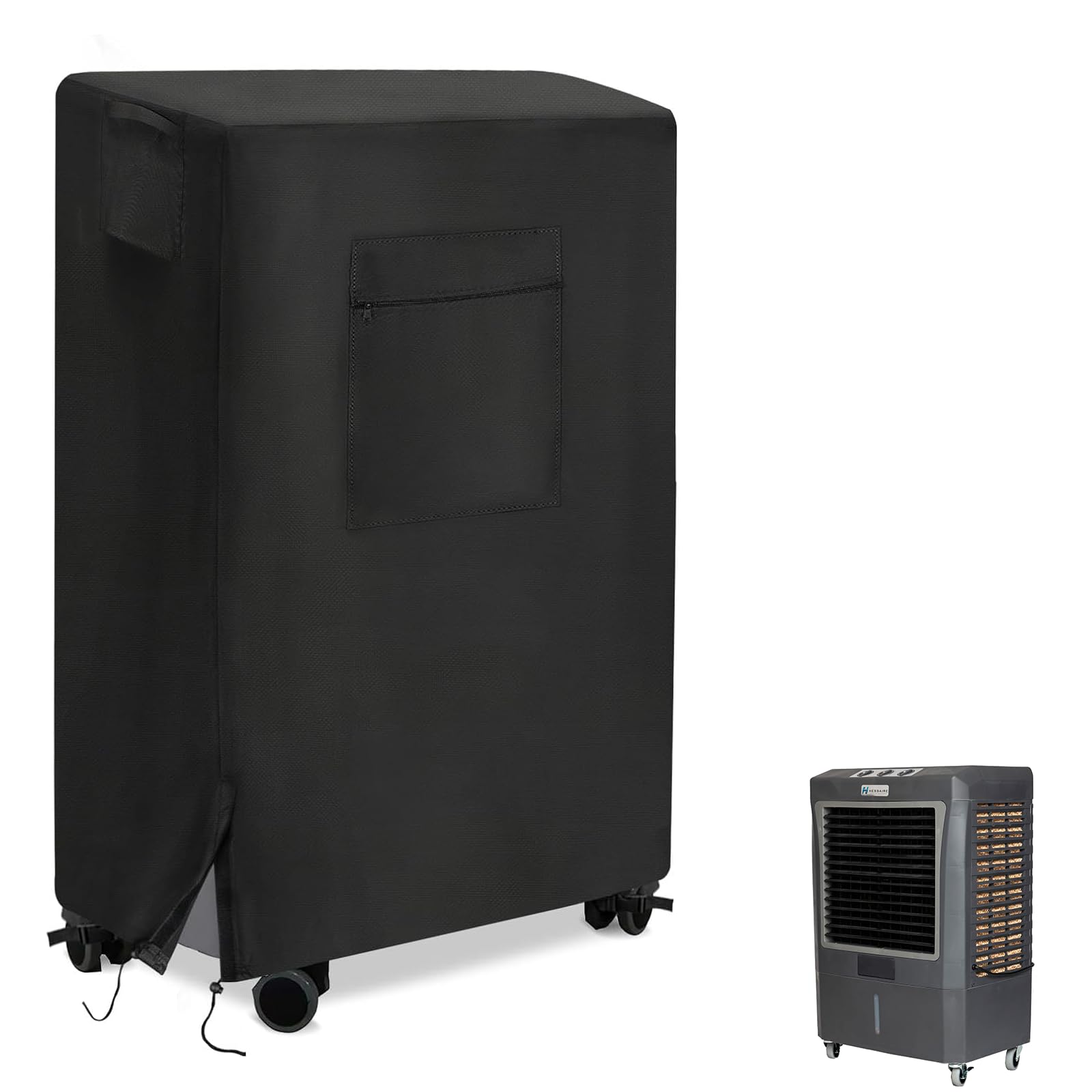 Evaporative Air Cooler Cover for Hessaire MC37M / MC37A / MC37V 3100 CFM Portable Evaporative Cooler, Waterproof Portable Swamp Air Water Cooler Cover Protection for Outdoor Air Conditioner