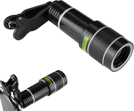 Telephone Zoom Lens 20x Cell Phone Telephoto Lens High Definition External Camera Lens Zoom and Focus Phone Lens Set 20X Cell Phone Camera HD Telescope Lens Kit | Portable Zoom Lens with Universal Phone Clip for Most Smartphones, 50? 200 meters shooting range