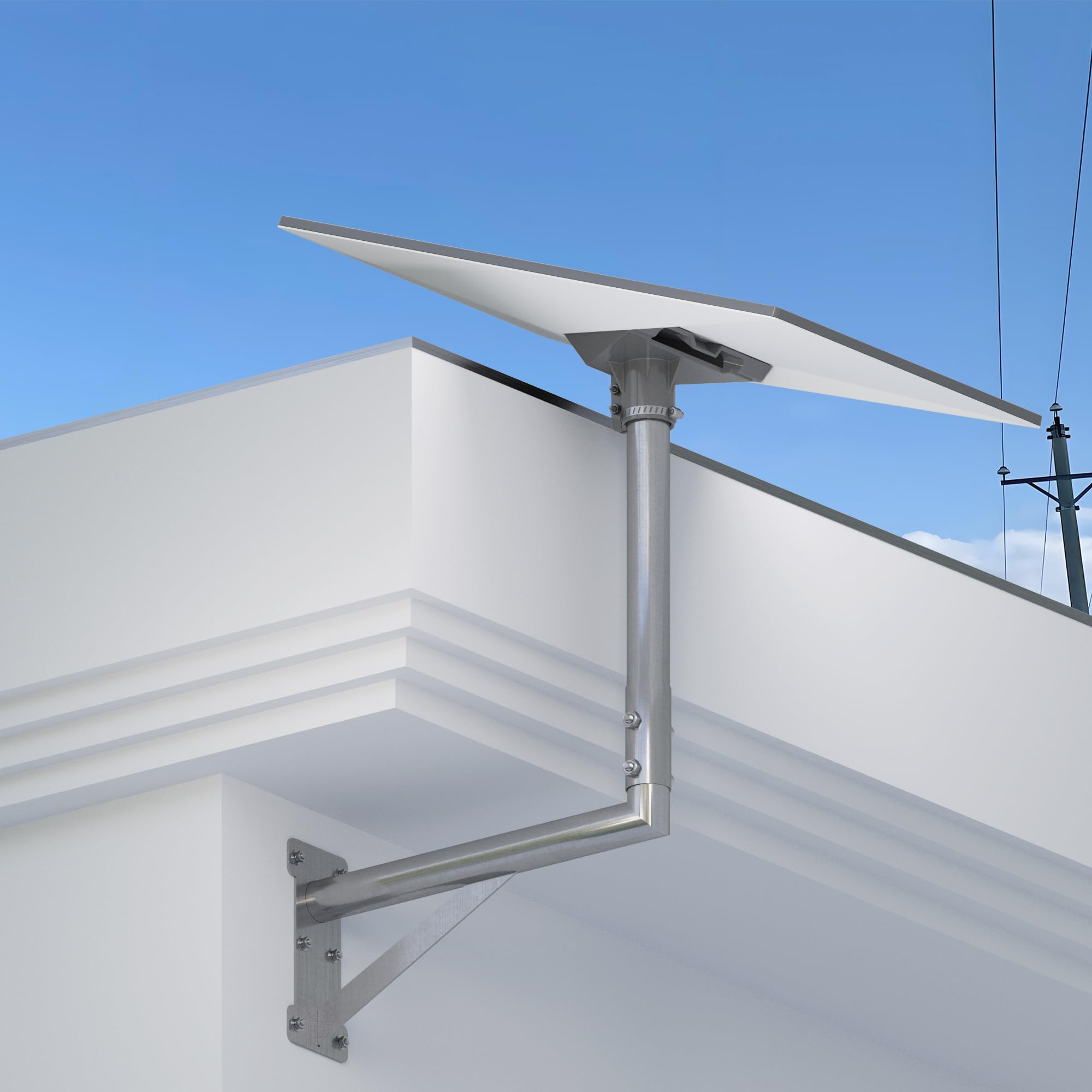 Soporte Starlink Standard 4/4X Gen 3 pared largo con V3 V4 adaptador tubo Estándar Rotatorio 360°