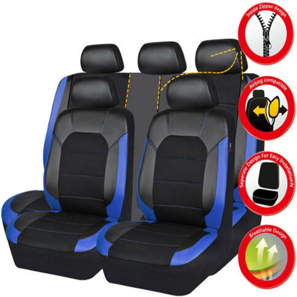 HHCVLUZI Car Seat Covers Fit For Opel Vauxhall Okka X 2013-2018,Auto - View #2