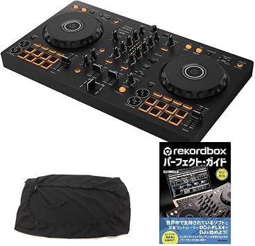 Pioneer DJ Controller DDJ-FLX4 + Instructional Book + Dust Cover Set  Rekordbox/Serato DJ Lite Compatible Successor DDJ-400 Model