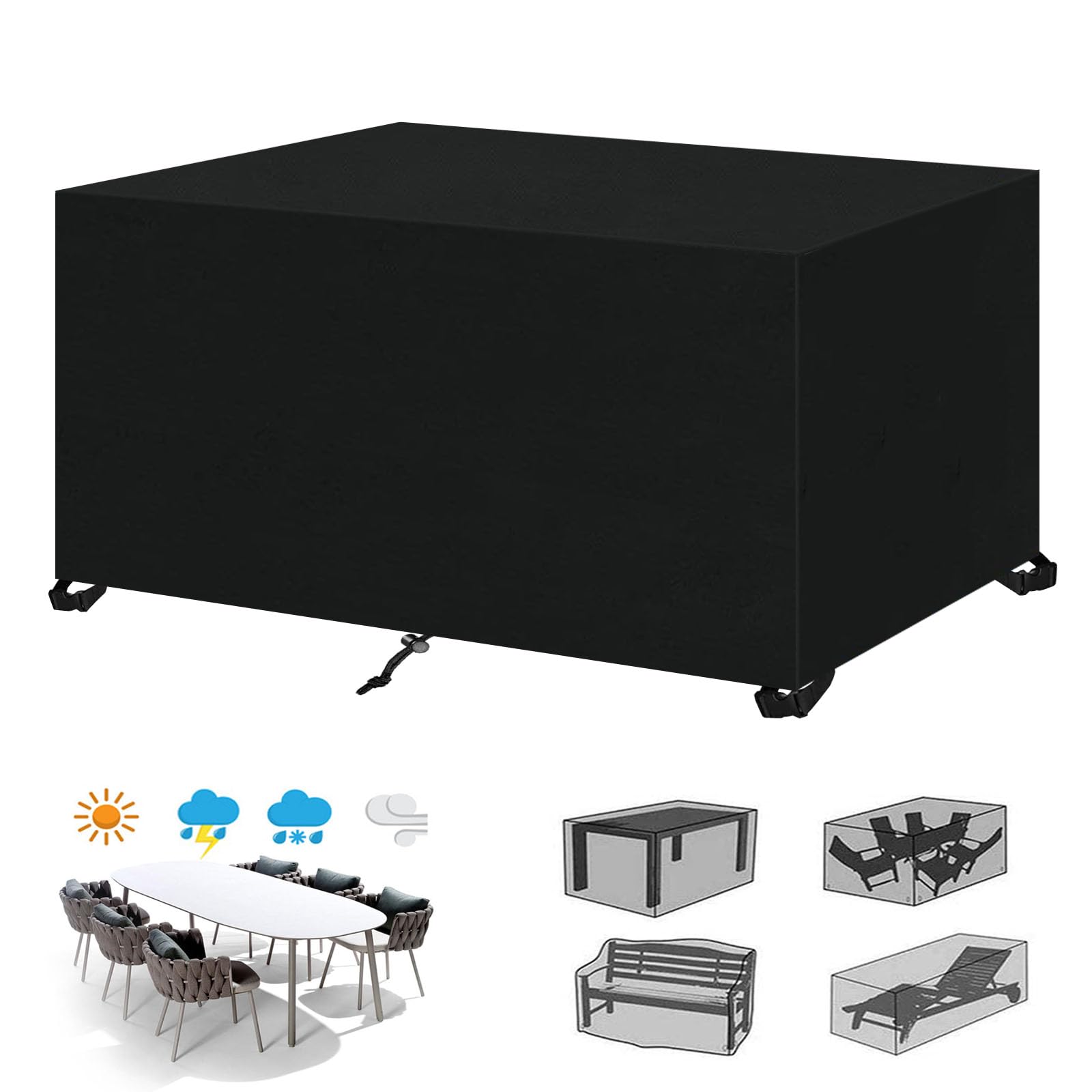 Housse Table De Jardin 320x160x74cm Housse De Protection Pour