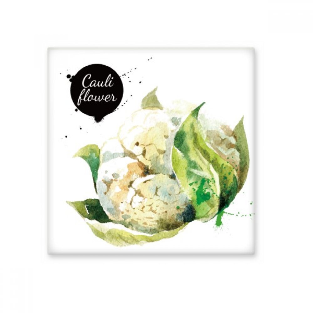 Carreau en céramique chou-fleur aquarelle pour rénover une crédence de cuisine fade