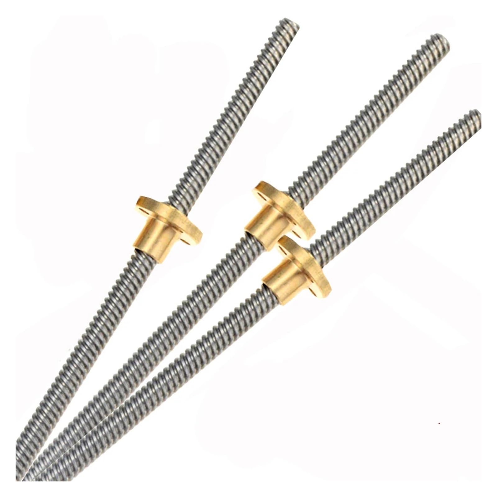 Metal Ball Screw nut 1pc T12 Lead Screw 100mm-1000mm Picth 2mm Lead Trapezoidal Screw with Brass Nut(250mm)