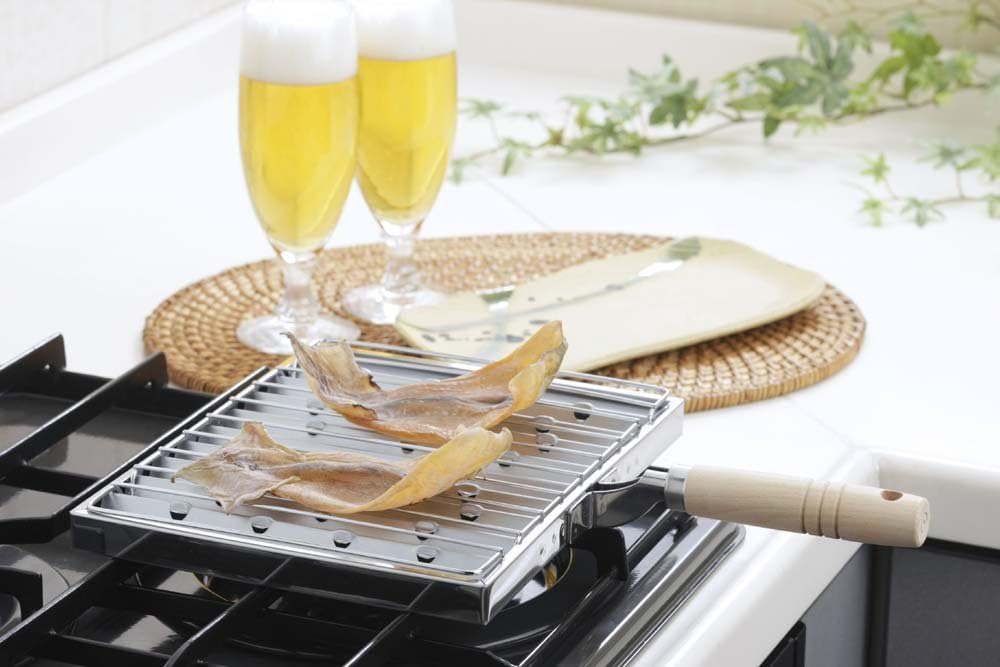 Shimomura Kihan 26694 Grilled Grill, Made in Japan, For Gas Stoves, Long Fire, Charcoal Grill, Fish, Vegetables, Mochi, Roasted Eggplant