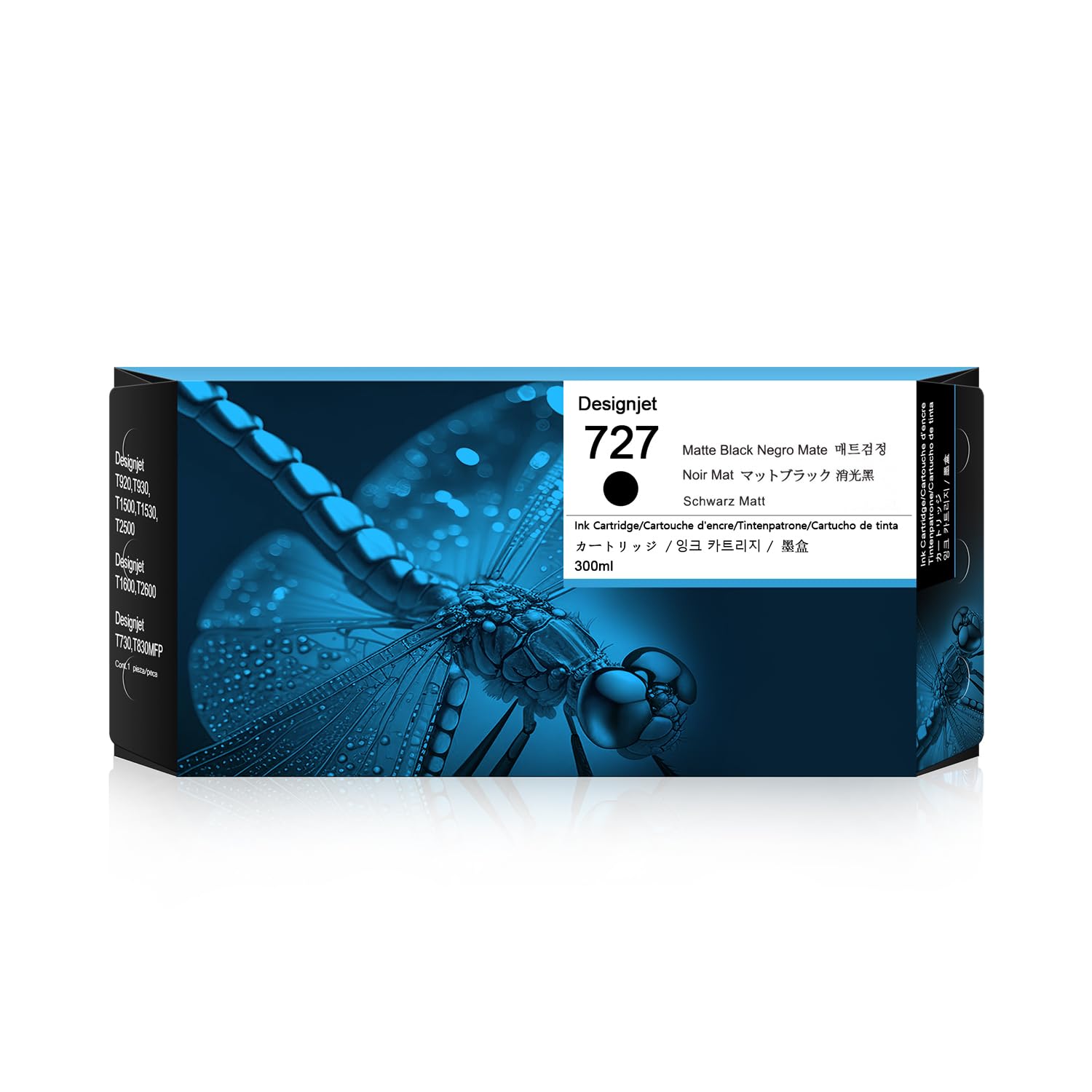 727 Ink Cartridge Matte Black (C1Q12A) Latest Upgrade Replacement for HP 727 Ink Cartridges MK, Compatible with HP DesignJet T920 T930 T1530 T1500 T2500 T2530 Printers