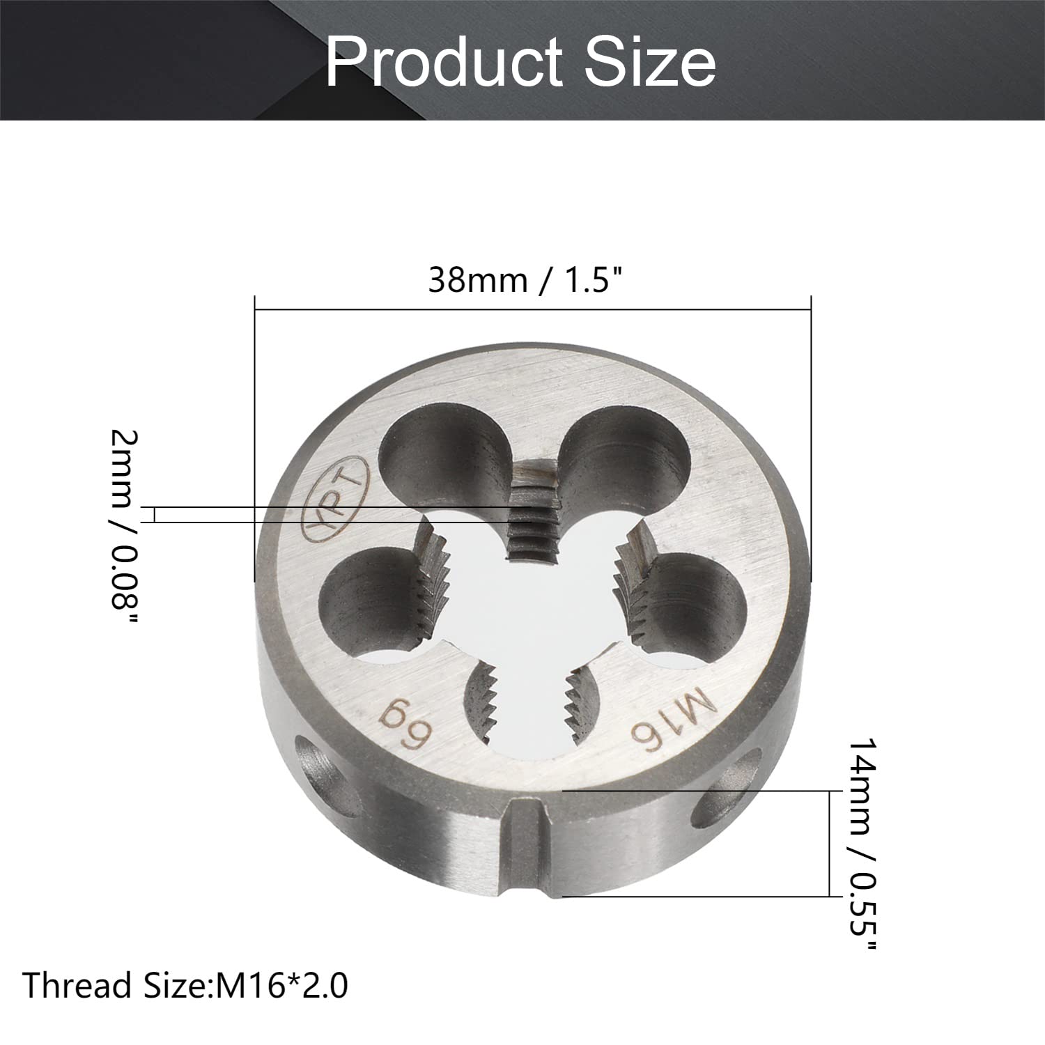 Amazon.co.jp: Utoolmart ラウンドスレッドダイ 丸ねじ切りダイス 丸